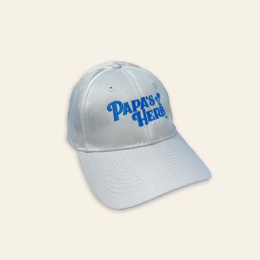 Papa's White Cap - (Dad Hat)