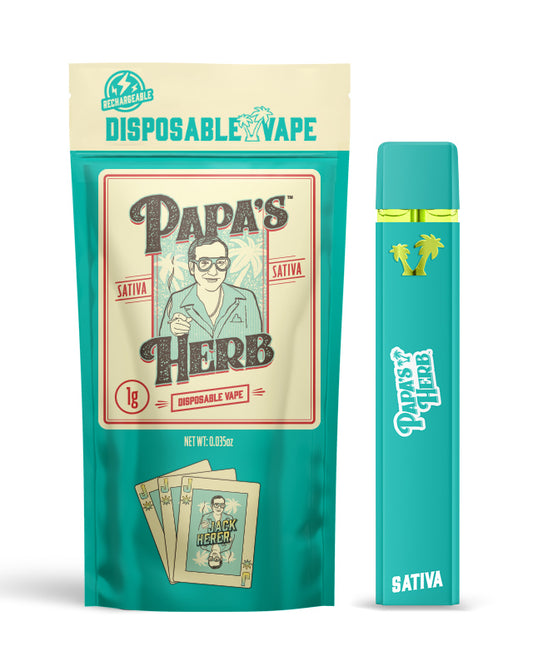 Papa's Herbs Delta 8 Disposable Vape - Jack Herer 1g - Premium Cannabis Experience