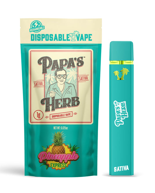 Papa's Herbs Delta 8 Disposable Vape - Pineapple Express 1g - Premium Cannabis Experience